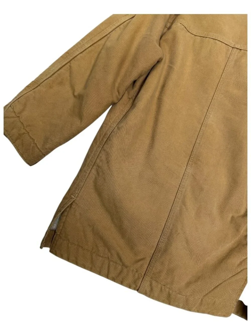 RARE CARHARTT Vintage 1960s Snagproof Sherpa Fleece Duck Canvas Chore Coat XS